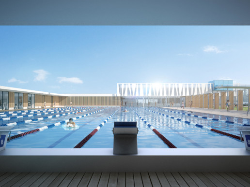 illuminens | perspective architecture 3D | image architecture | centre aquatique amiens | bvl architecture