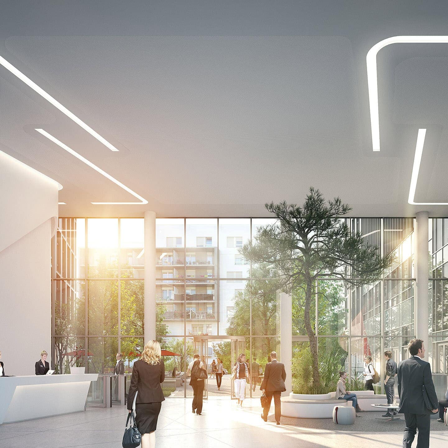 illuminens | perspective architecture 3D | image architecture | archiviz | bureaux osmose | arcueil | arte charpentier