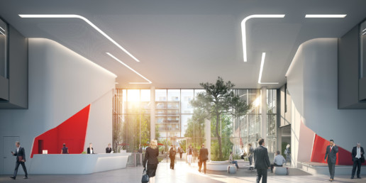 illuminens | perspective architecture 3D | image architecture | bureaux osmose | arcueil | arte charpentier