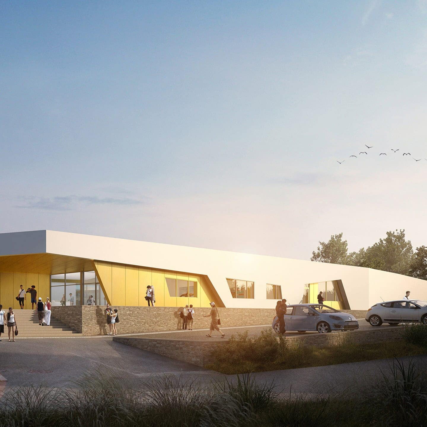 illuminens | perspective architecture 3D | image architecture | archiviz | piscine parc de fongravey | blanquefort | coste architectures