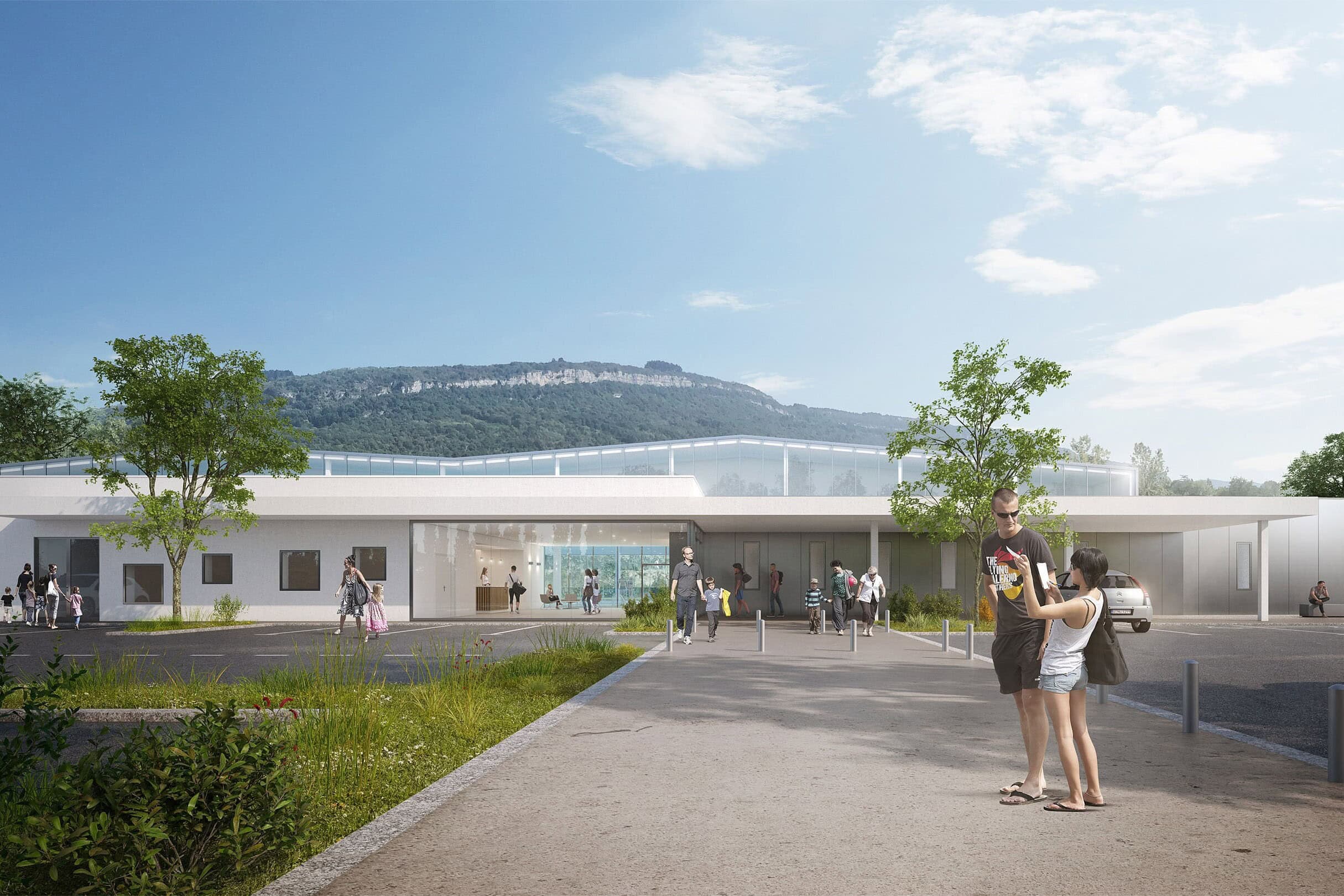 illuminens | perspective architecture 3D | image architecture | archiviz | centre aquatique bugey sud | bvl architecture