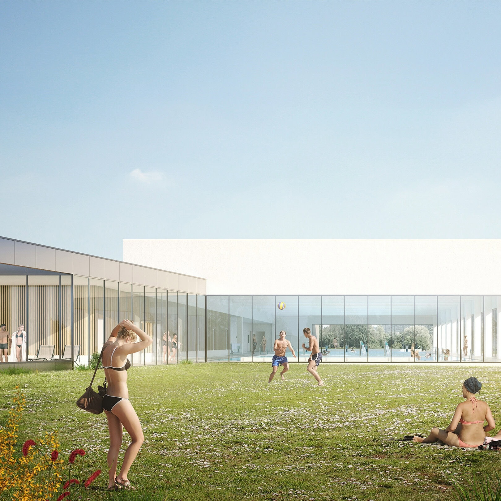 illuminens | perspective architecture 3D | image architecture | archiviz | centre aquatique bugey sud | bvl architecture