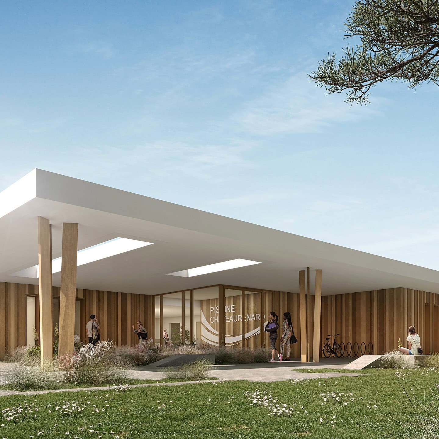 illuminens | perspective architecture 3D | image architecture | archiviz | piscine de chateaurenard | coste architectures