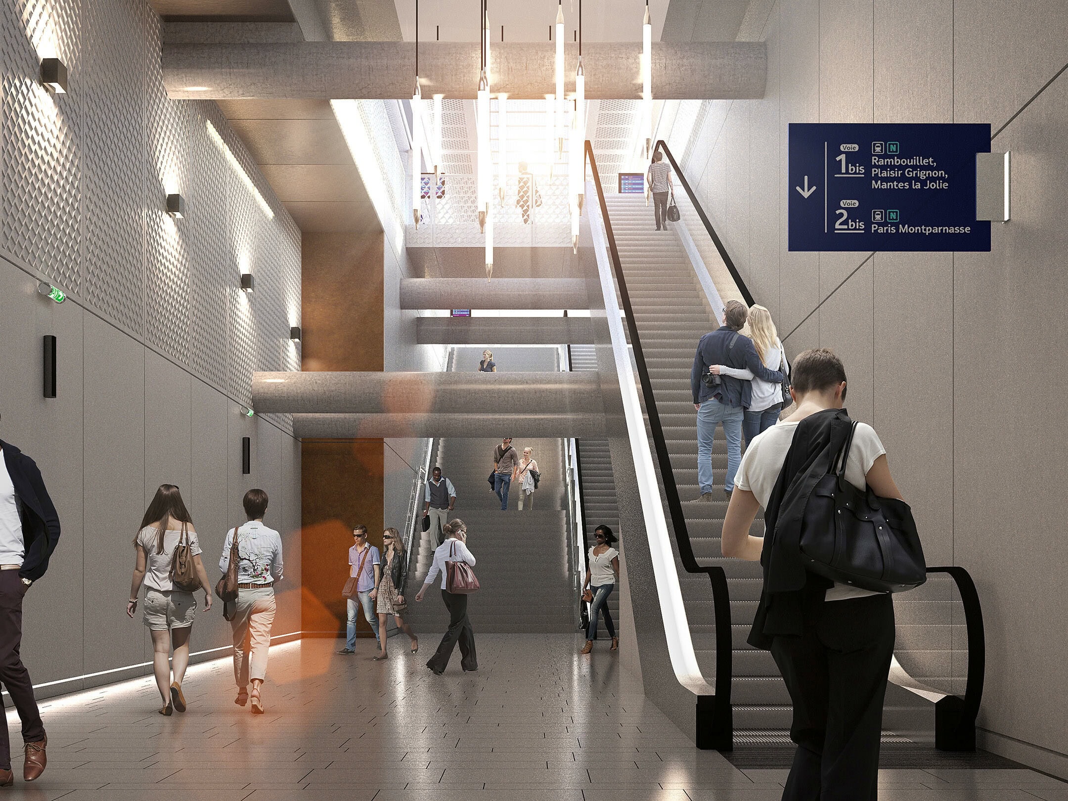 illuminens | archiviz | architectural visualization | architectural render | clamart sncf station | arep