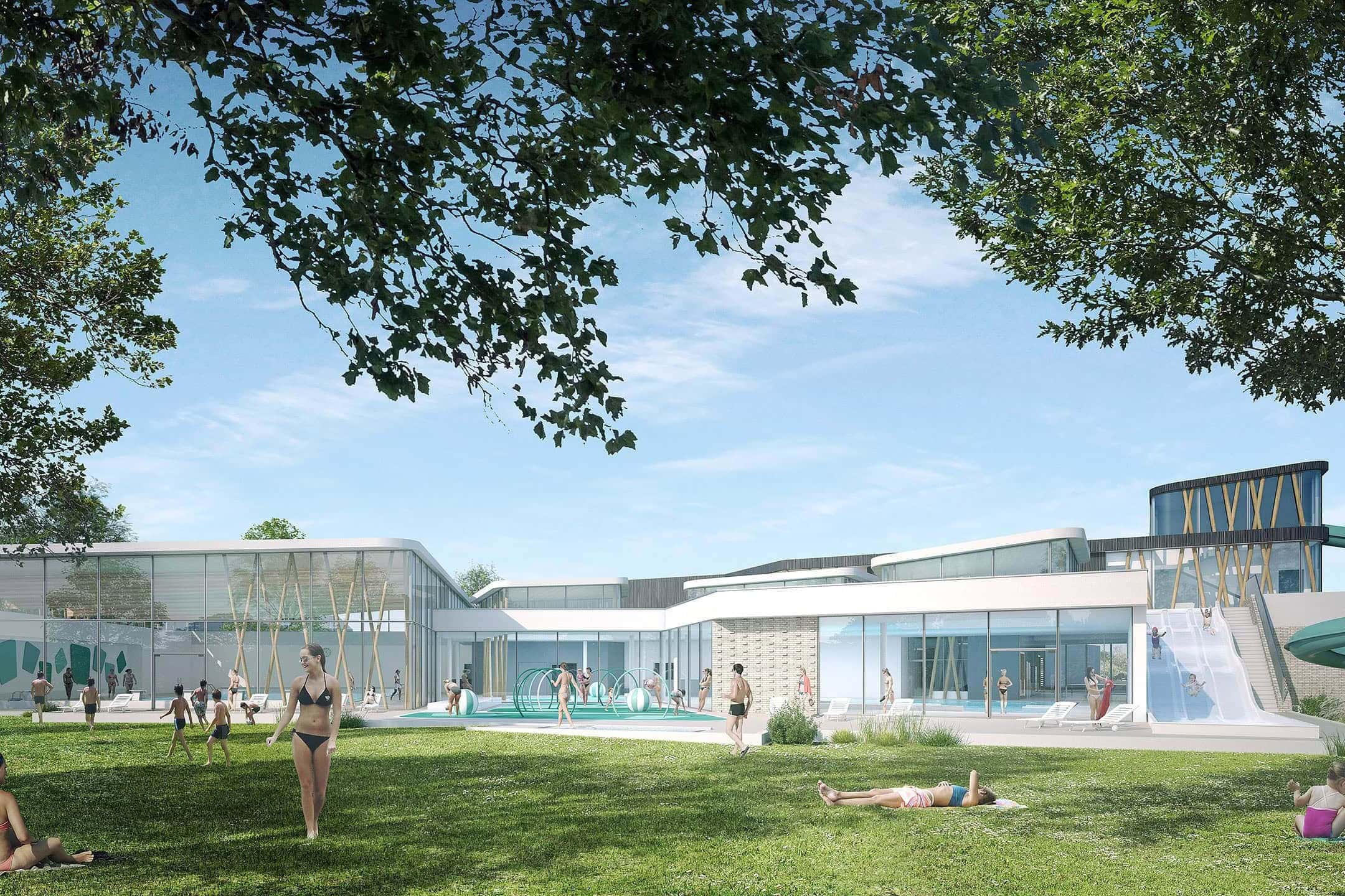 illuminens | archiviz | architectural visualization | architectural render | coudekerque aquatic center | coste architectures