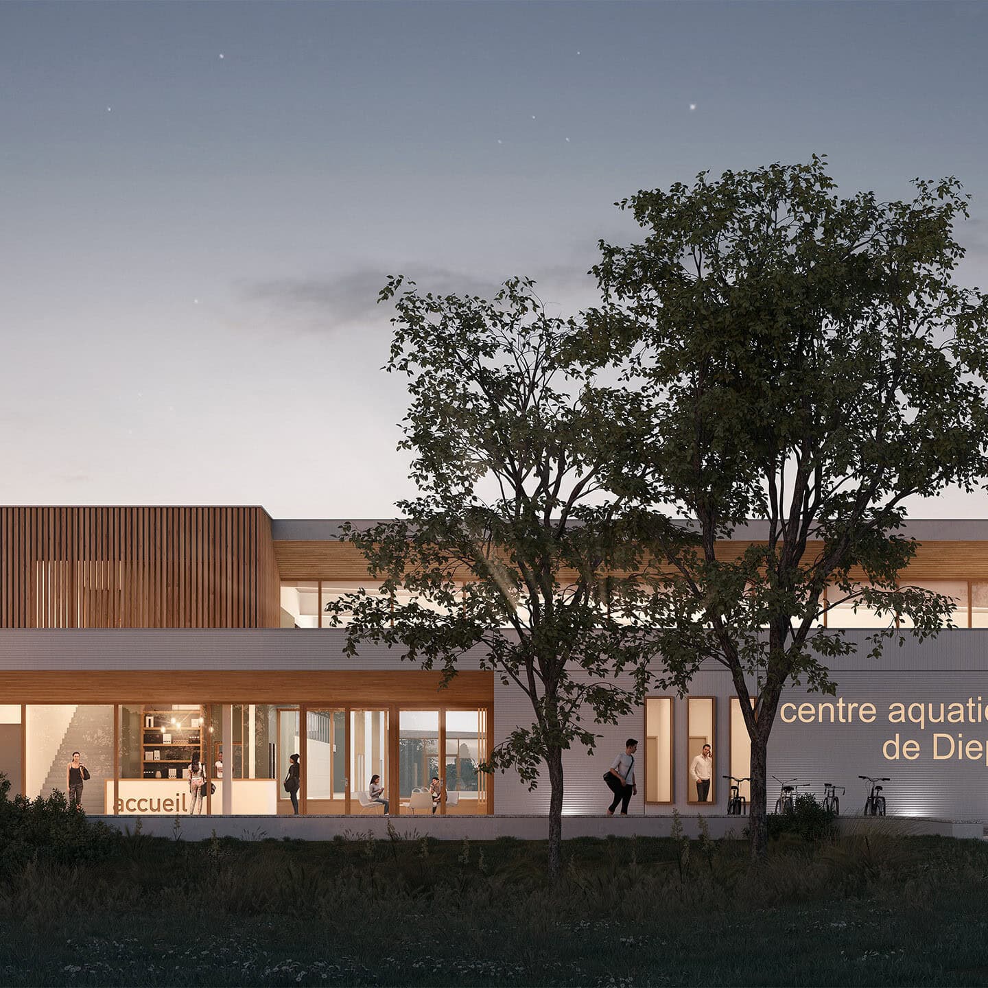 illuminens | perspective architecture 3D | image architecture | archiviz | centre aquatique dieppe | coste architectures