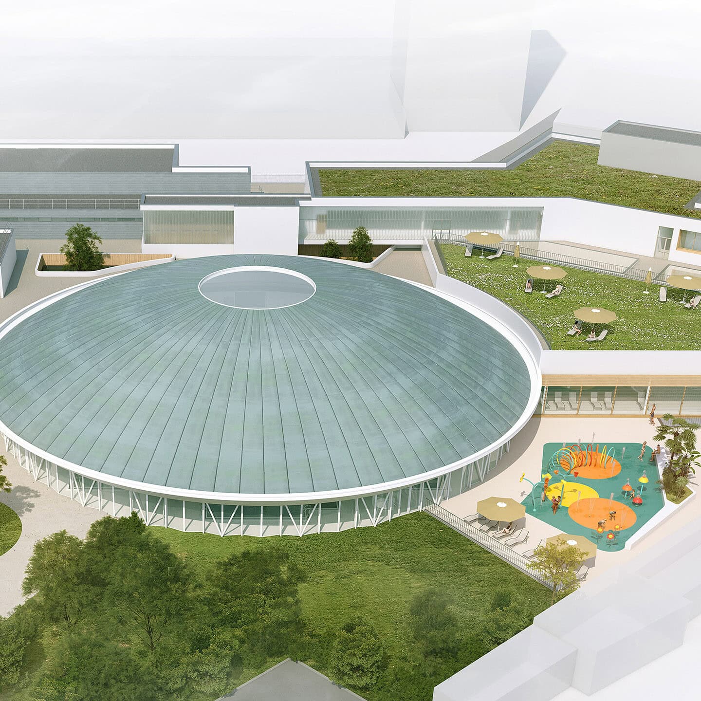 illuminens | perspective architecture 3D | image architecture | archiviz | centre aquatique drancy | coste architectures