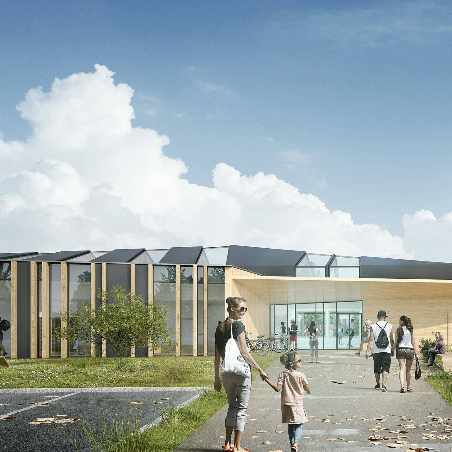 illuminens | perspective architecture 3D | image architecture | archiviz | centre aquatique guichen | coste architectures