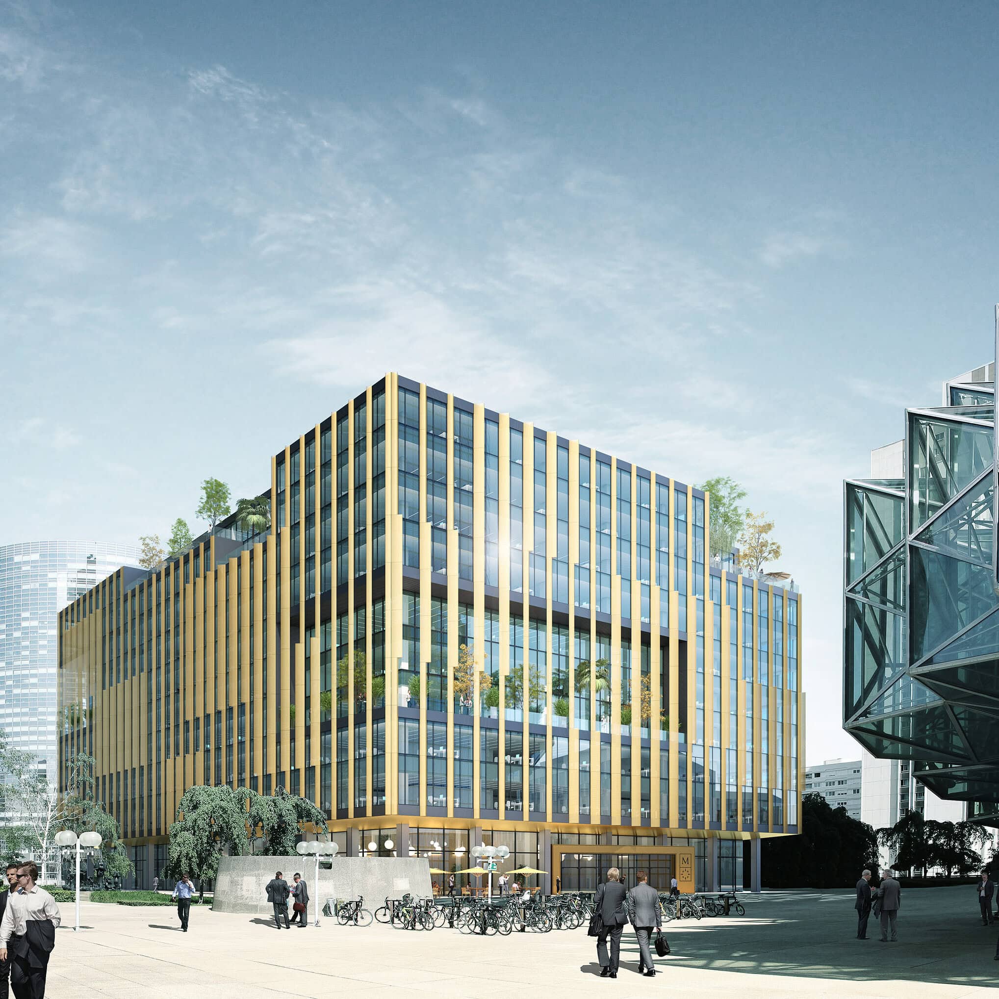 illuminens | perspective architecture 3D | image architecture | archiviz | bureaux cb3 | paris - la defense | querencia architectes