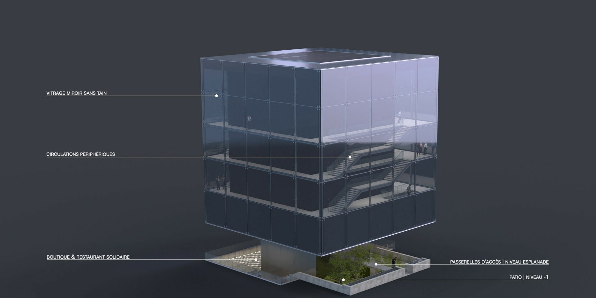 illuminens | archiviz | architectural visualization | architectural render | halo project | paris - la defense | if architects