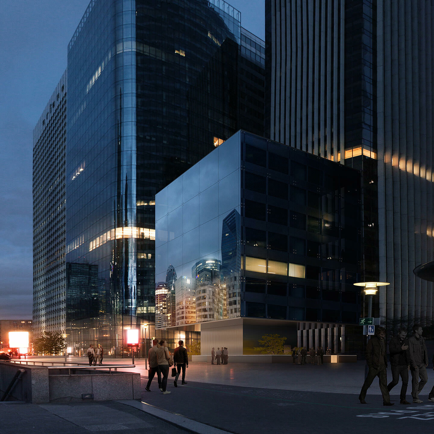illuminens | archiviz | architectural visualization | architectural render | halo project | paris - la defense | if architects