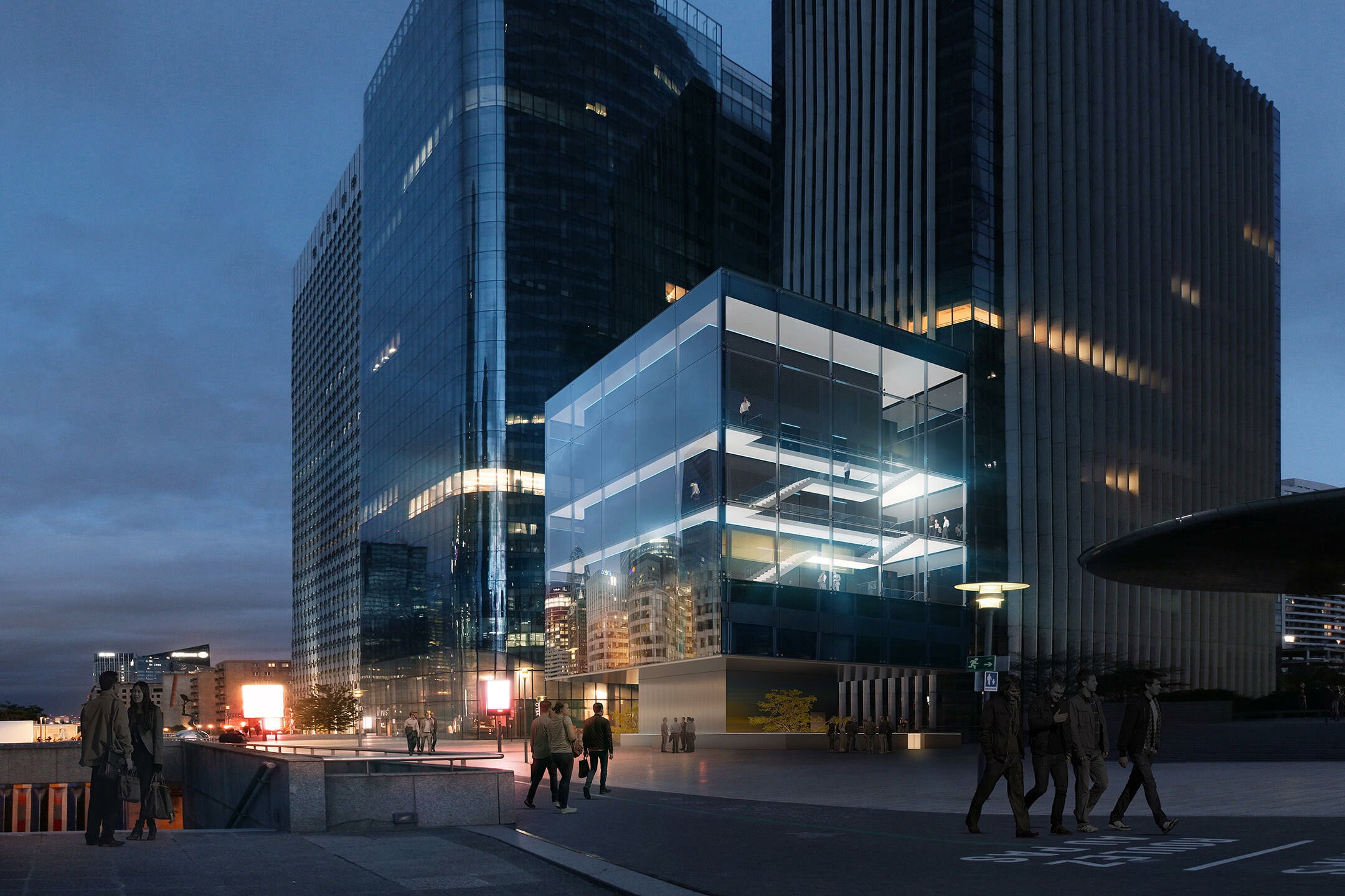illuminens | archiviz | architectural visualization | architectural render | halo project | paris - la defense | if architects