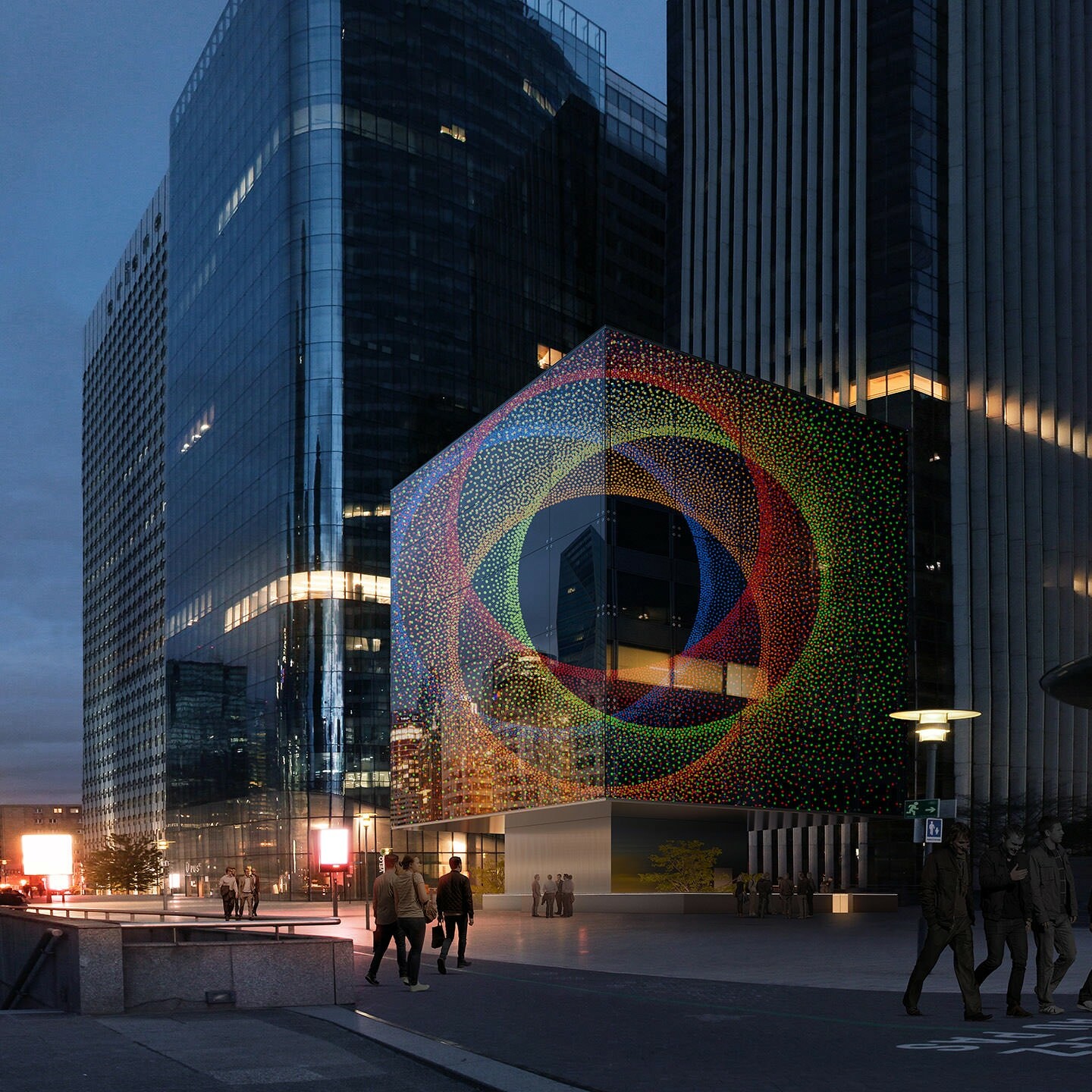 illuminens | archiviz | architectural visualization | architectural render | halo project | paris - la defense | if architects