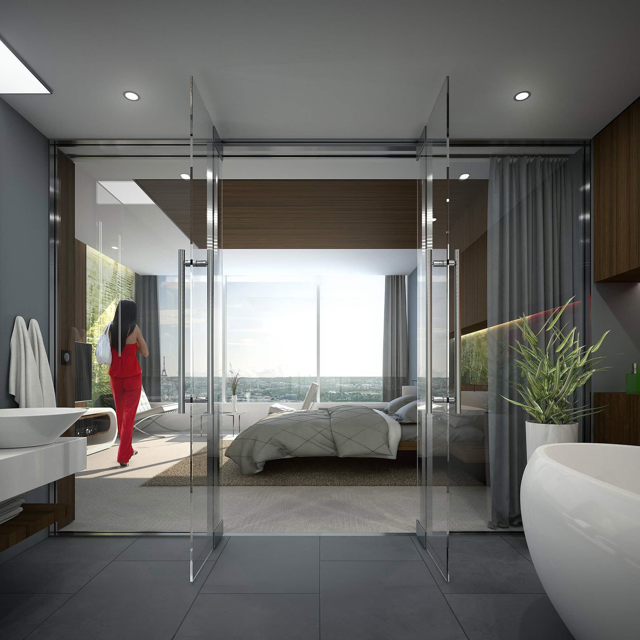 illuminens | perspective architecture 3D | image architecture | archiviz | hotel z1 | paris - la defense | if architectes