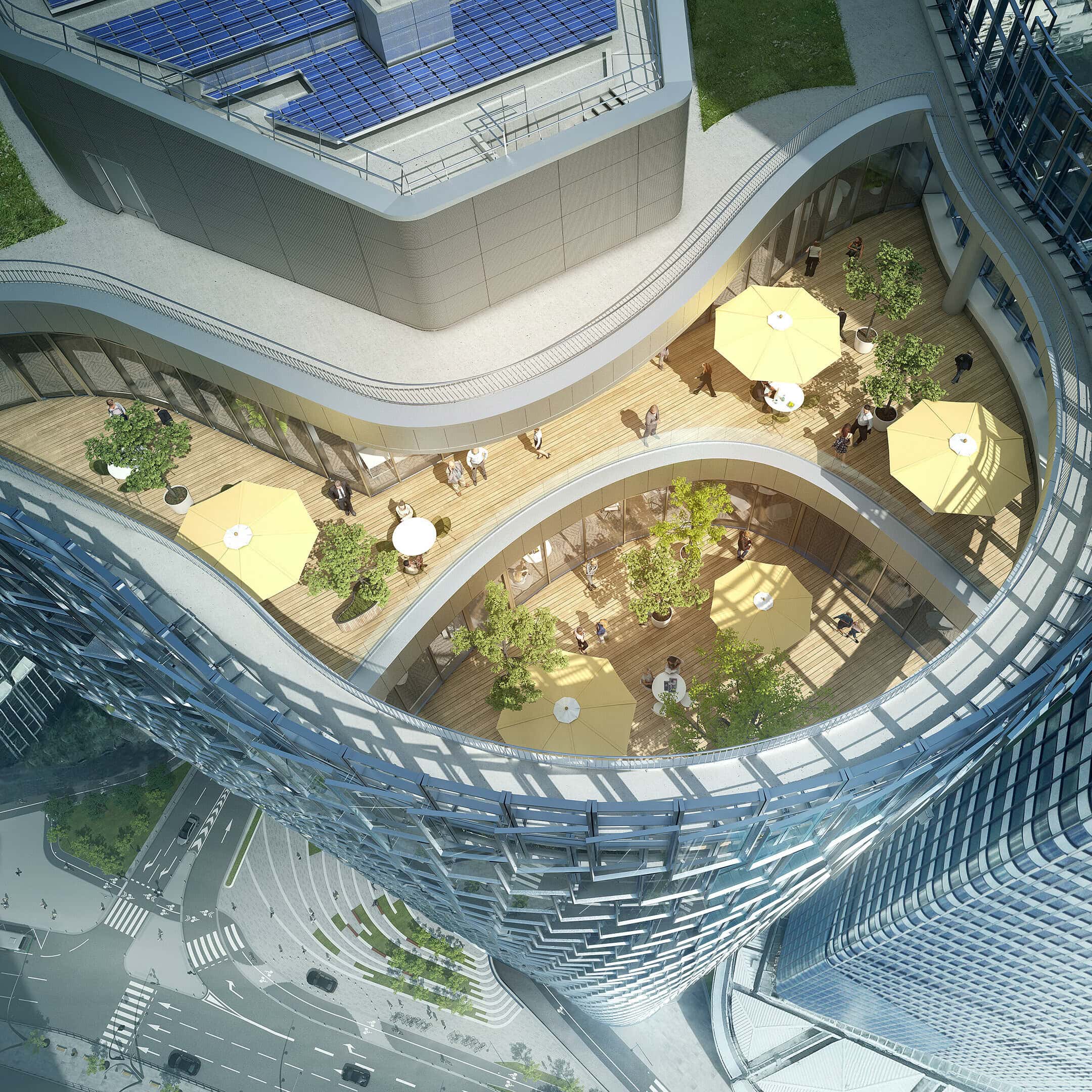 illuminens | perspective architecture 3D | image architecture | archiviz | tour alto | paris - la defense | if architectes