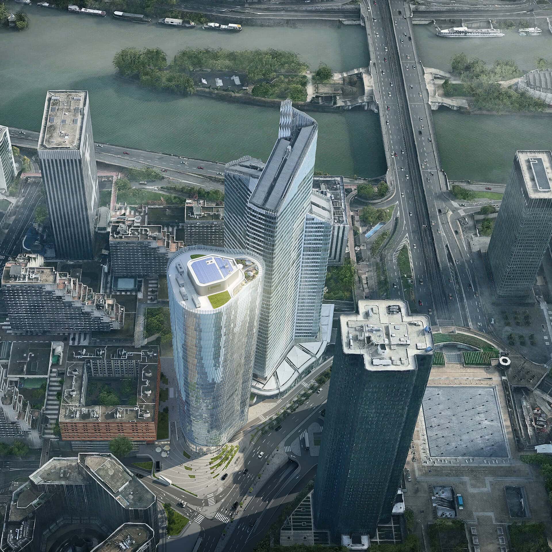 illuminens | perspective architecture 3D | image architecture | archiviz | tour alto | paris - la defense | if architectes