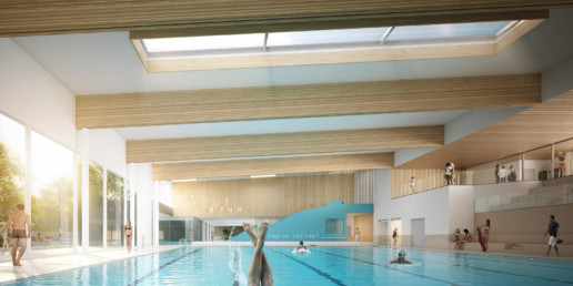 illuminens | perspective architecture 3D | image architecture | centre aquatique castalia | maurepas | coste architectures