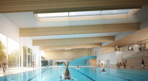 illuminens | perspective architecture 3D | image architecture | centre aquatique castalia | maurepas | coste architectures