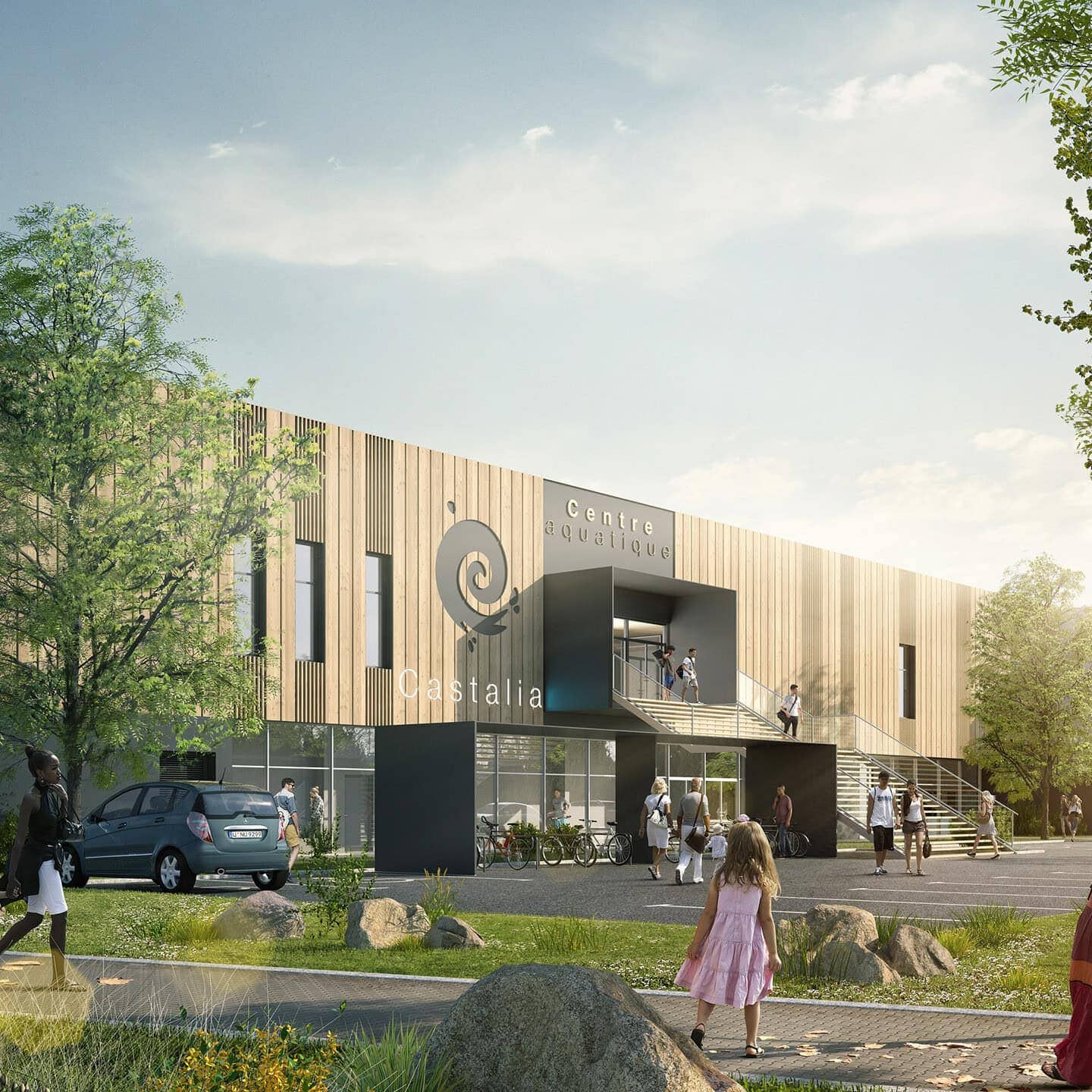 illuminens | perspective architecture 3D | image architecture | archiviz | centre aquatique castalia | maurepas | coste architectures