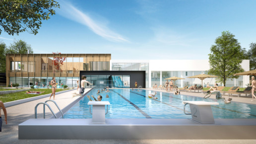 illuminens | perspective architecture 3D | image architecture | archiviz | centre aquatique castalia | maurepas | coste architectures