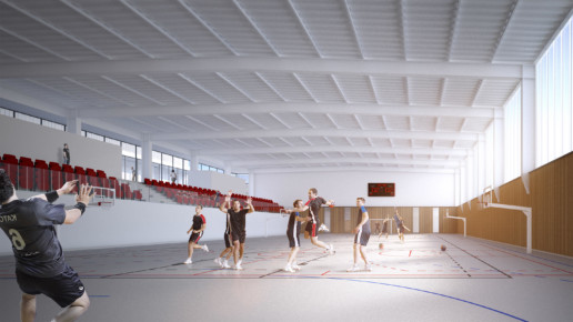 illuminens | architectural visualization | architectural render | archiviz | georges pompidou sports complex | montauban | bvl architecture