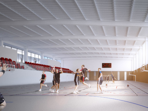 illuminens | perspective architecture 3D | image architecture | complexe sportif georges pompidou | montauban | bvl architecture