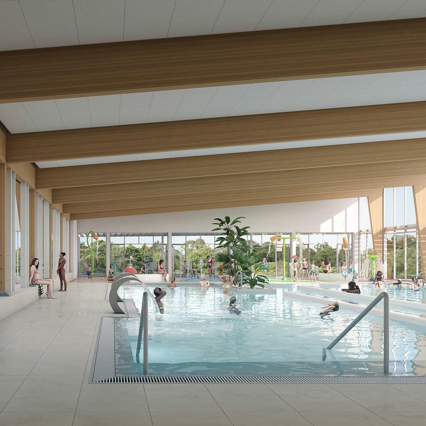 illuminens | perspective architecture 3D | image architecture | archiviz | centre aquatique nanteuil-les-meaux | coste architectures