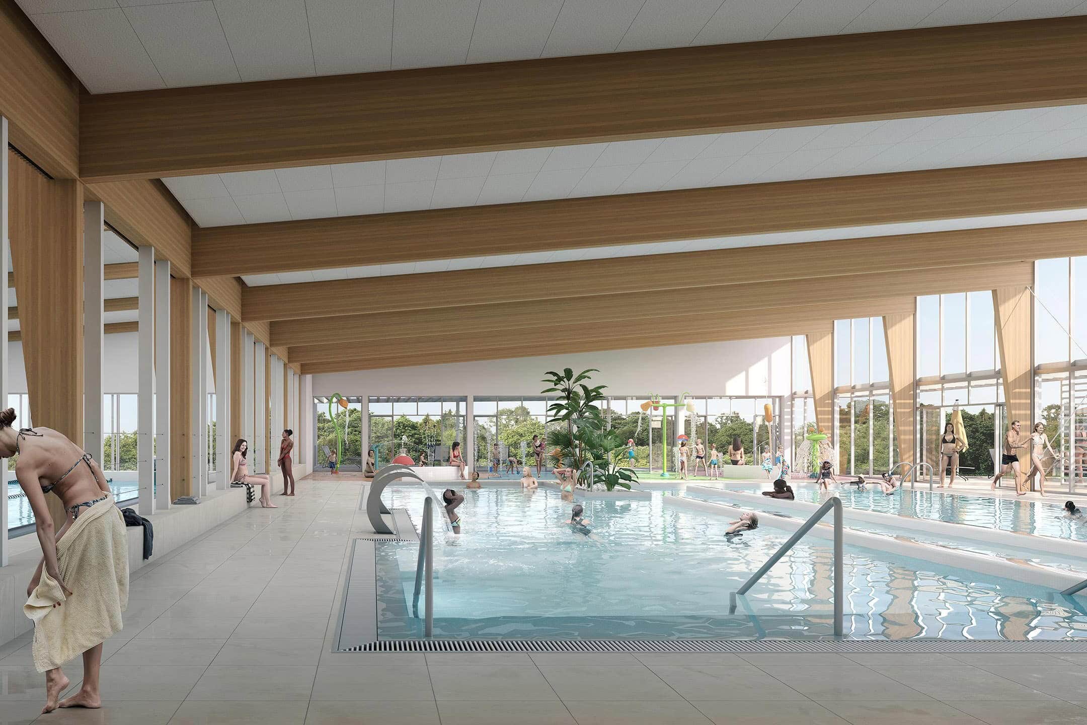 illuminens | archiviz | architectural visualization | architectural render | nanteuil-les-meaux aquatic center | coste architectures