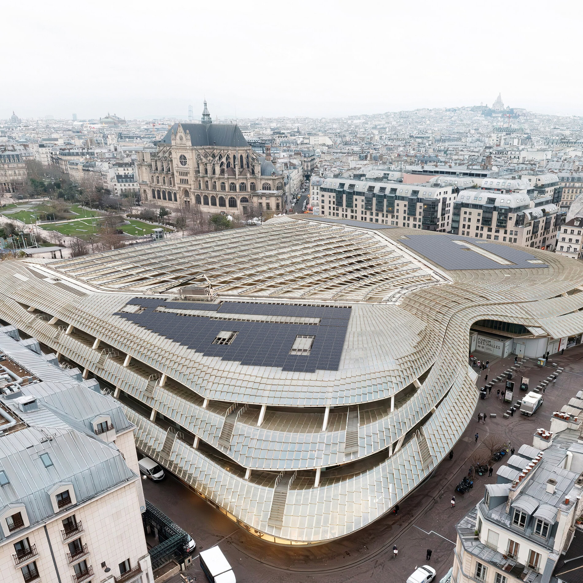 illuminens | perspective architecture 3D | image architecture | archiviz | canopee des halles | paris | pariseine