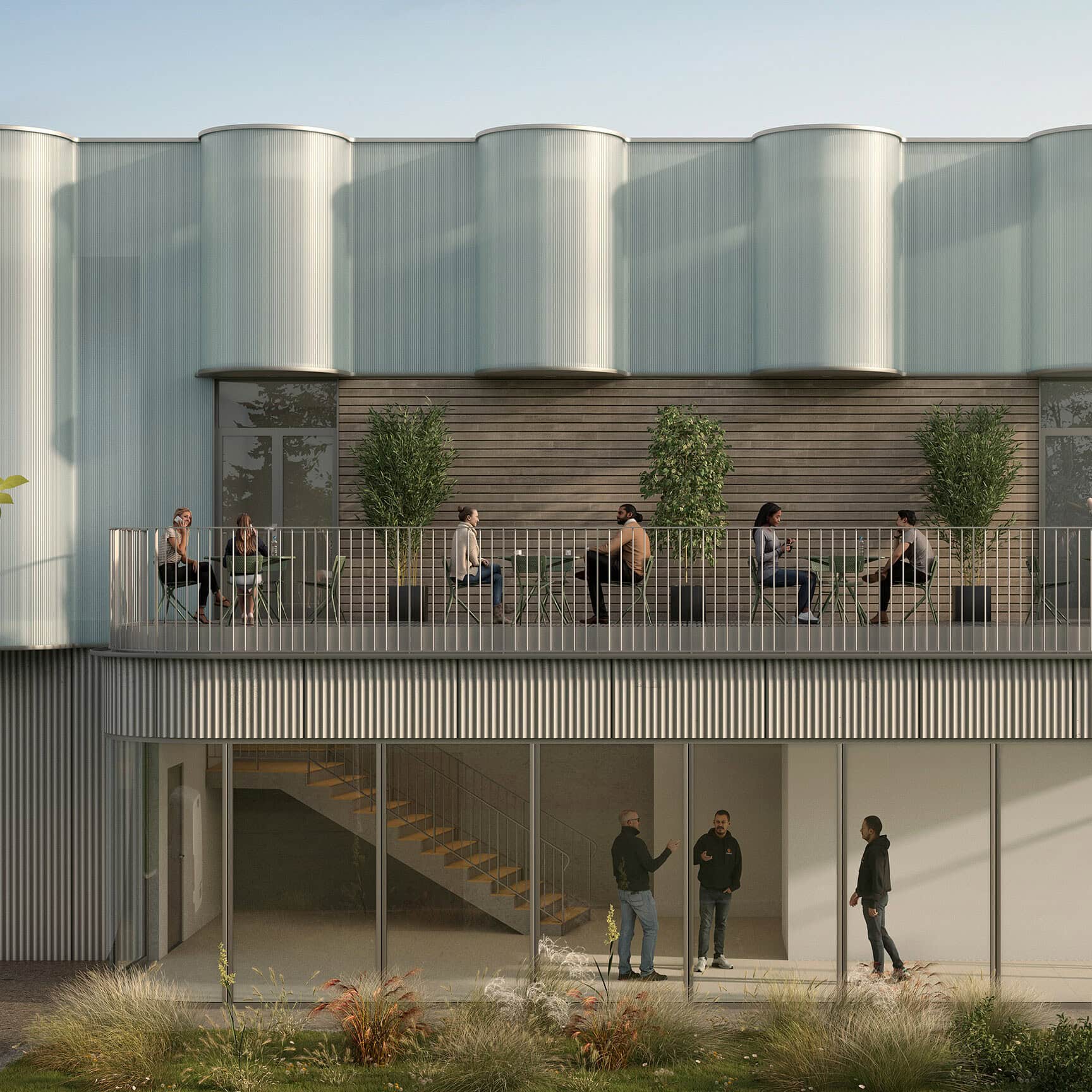 illuminens | perspective architecture 3D | image architecture | archiviz | centrale de géothermie | pontault-combault | dalkia - querencia architectes