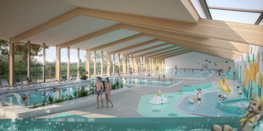 illuminens | perspective architecture 3D | image architecture | piscine de roncq | coste architectures