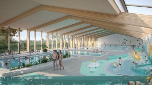 illuminens | perspective architecture 3D | image architecture | archiviz | piscine de roncq | coste architectures