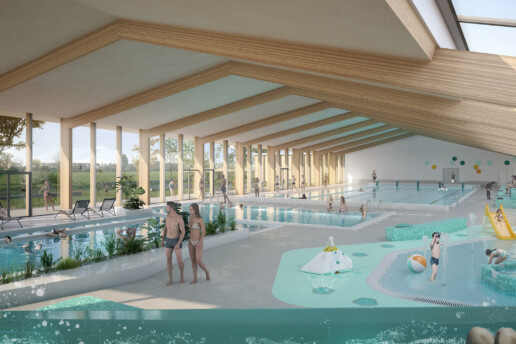 illuminens | perspective architecture 3D | image architecture | piscine de roncq | coste architectures