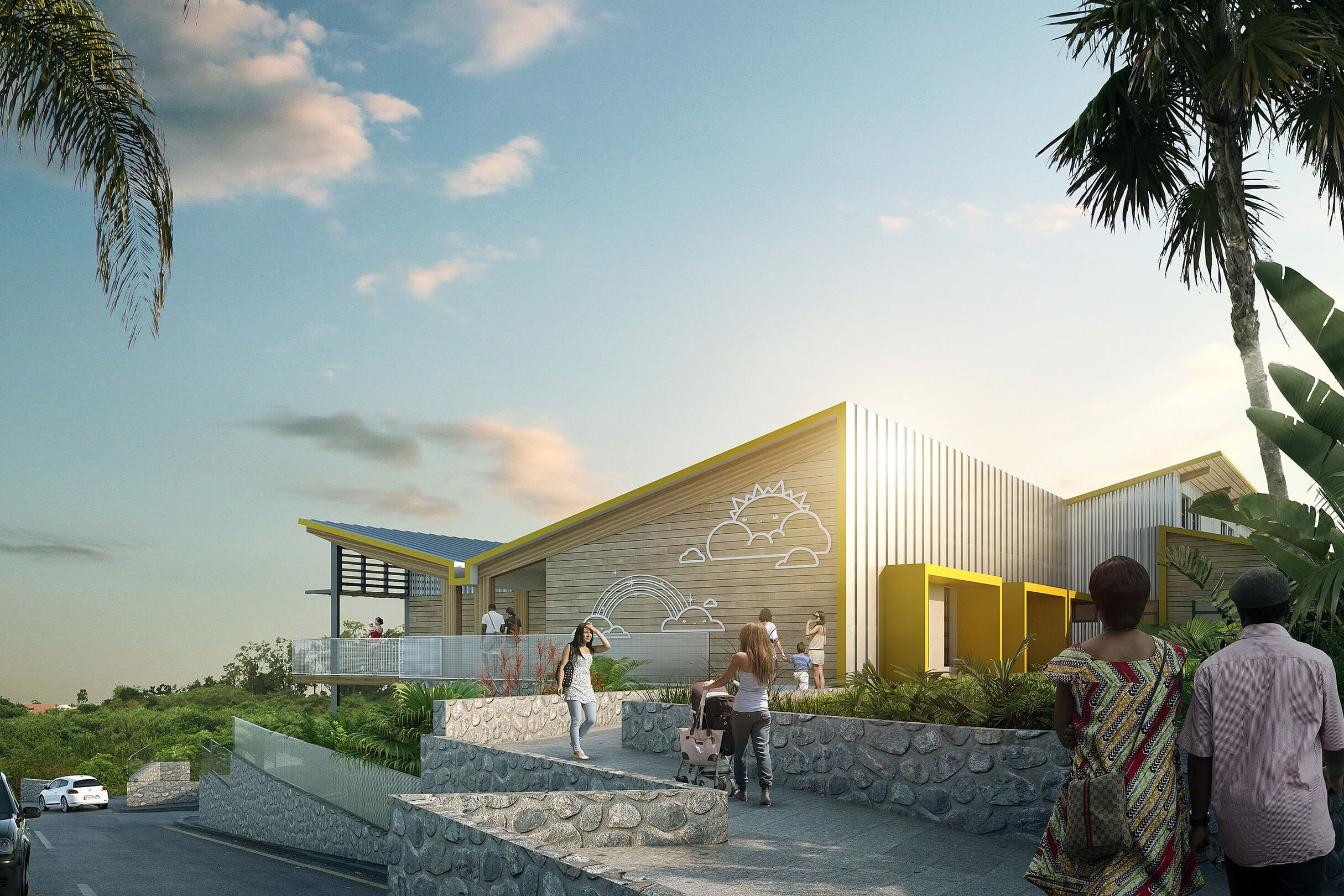 illuminens | archiviz | architectural visualization | architectural render | nursery reunion island | bras creux | malecot boyer architects