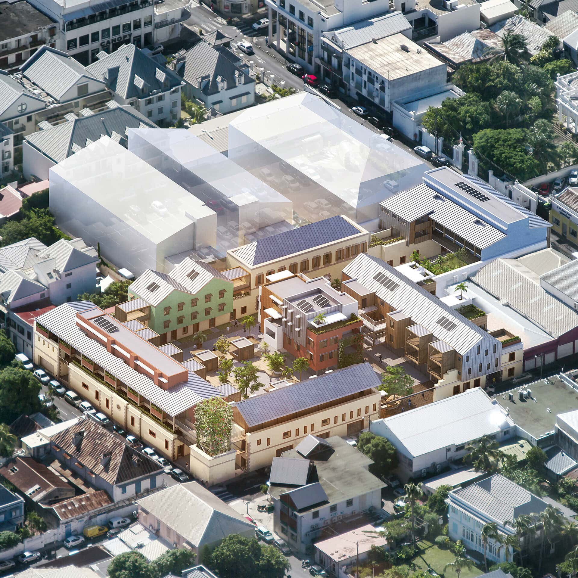 illuminens | perspective architecture 3D | image architecture | archiviz | operation juliette dodu | saint denis - ile de la reunion | urban architectes