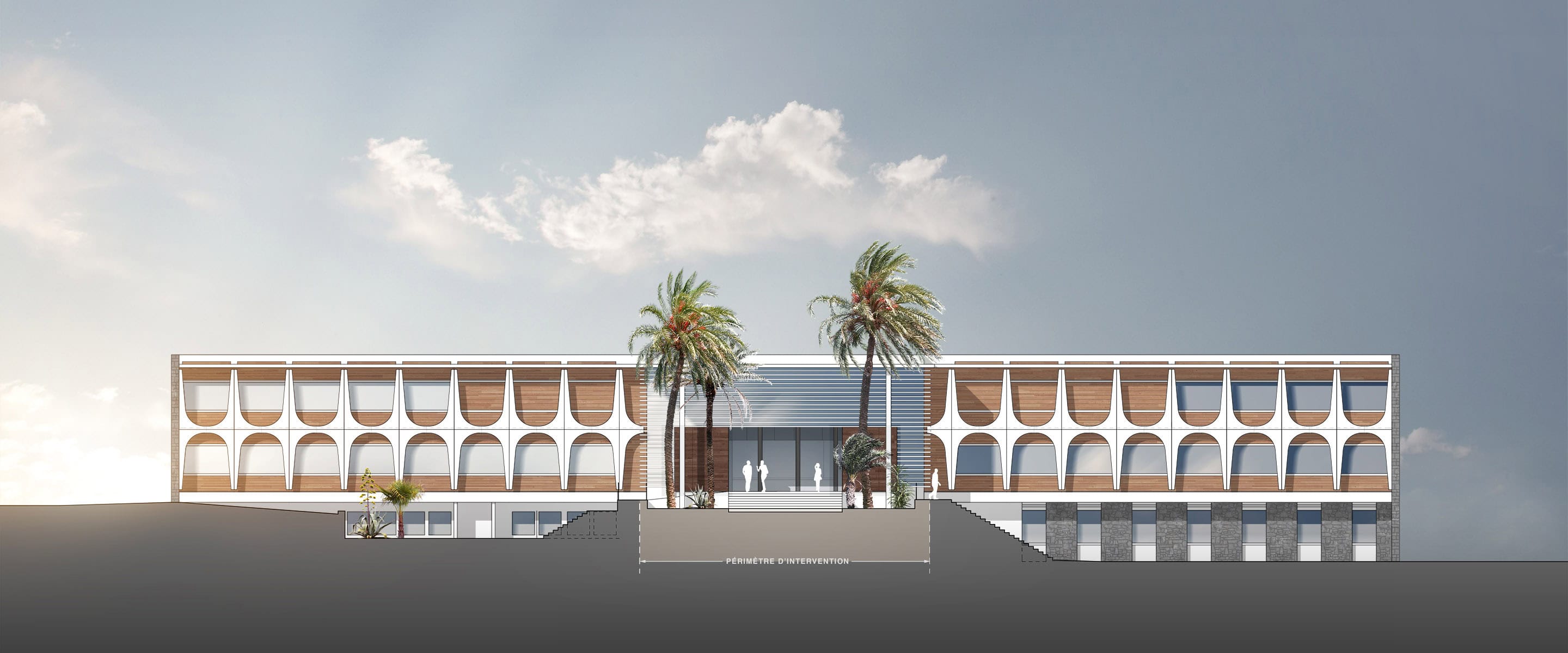 illuminens | rendus de concours | rénovation du tgi | saint-pierre - ile de la reunion | atelier architectes