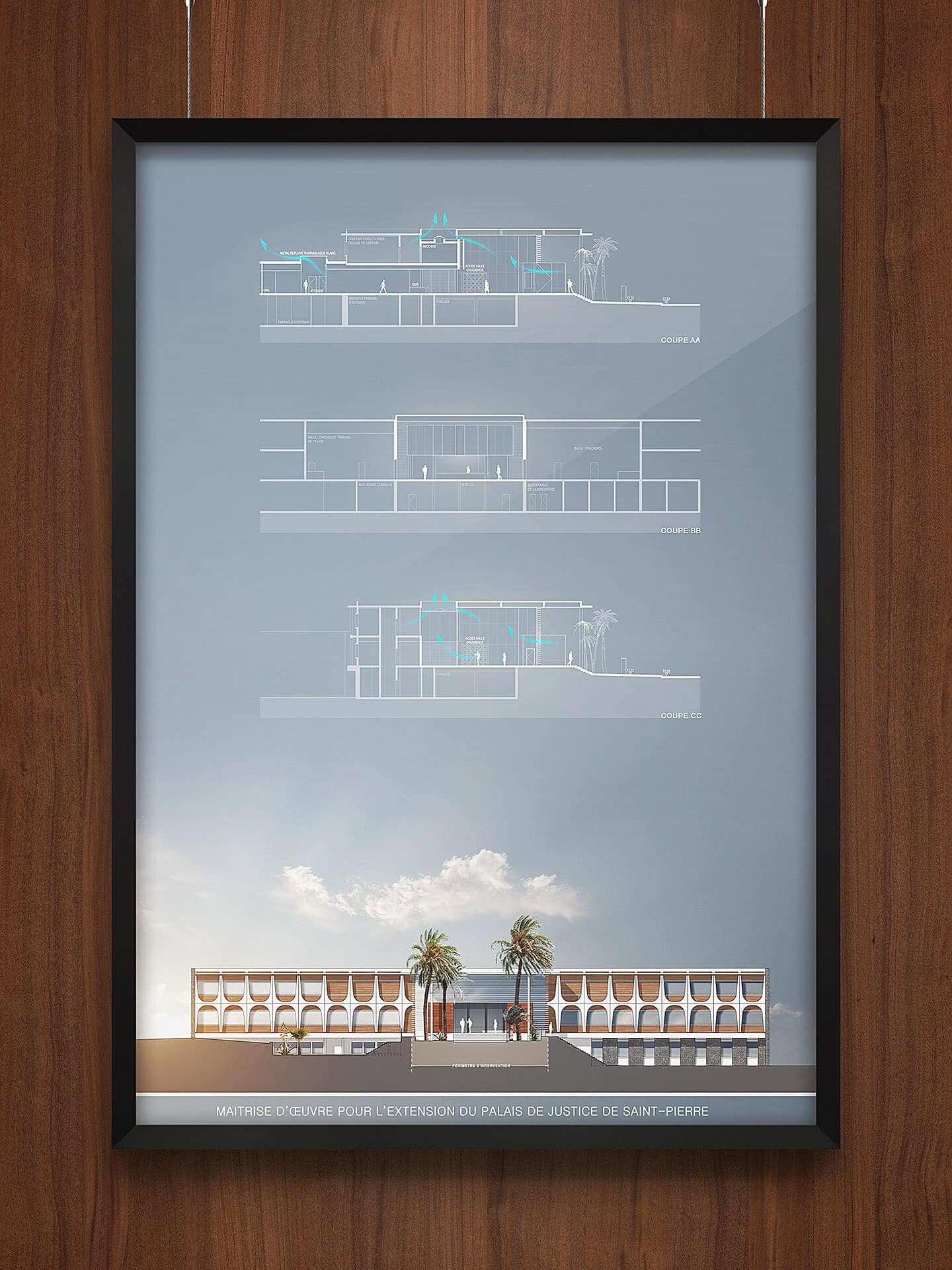 illuminens | rendus de concours | rénovation du tgi | saint-pierre - ile de la reunion | atelier architectes