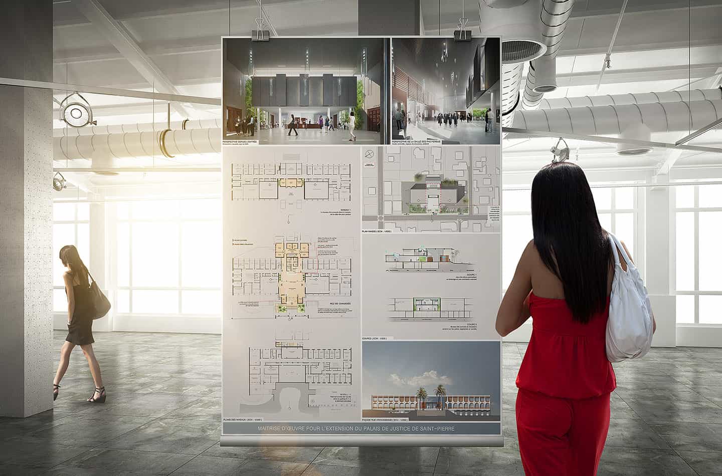 illuminens | rendus de concours | rénovation du tgi | saint-pierre - ile de la reunion | atelier architectes