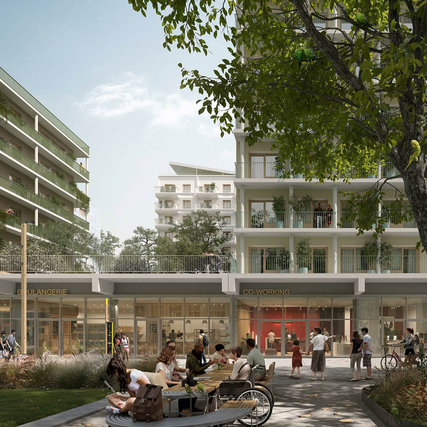 illuminens | perspective architecture 3D | image architecture | archiviz | paris 20024 - village des athletes | solideo