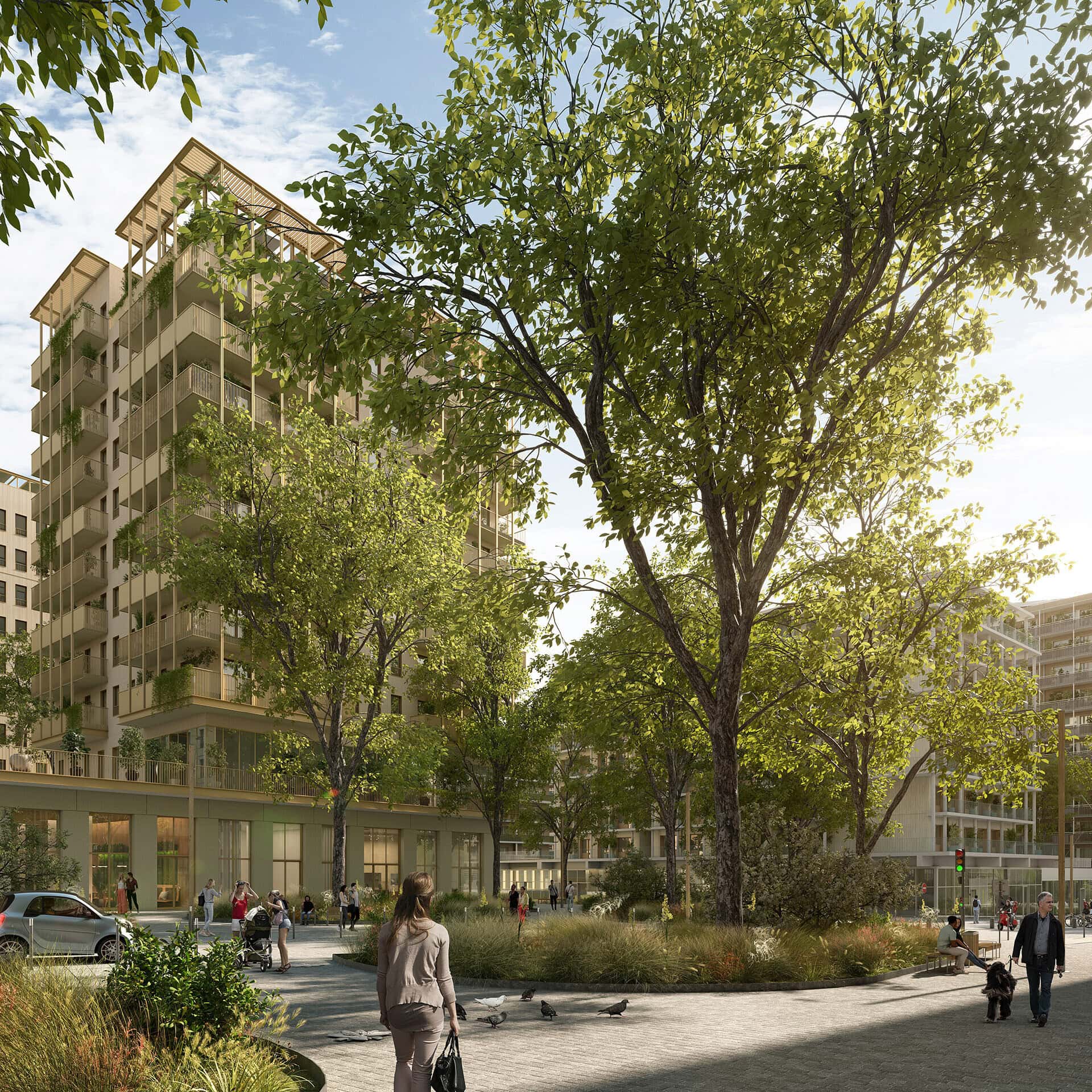 illuminens | perspective architecture 3D | image architecture | archiviz | paris 20024 - village des athletes | solideo