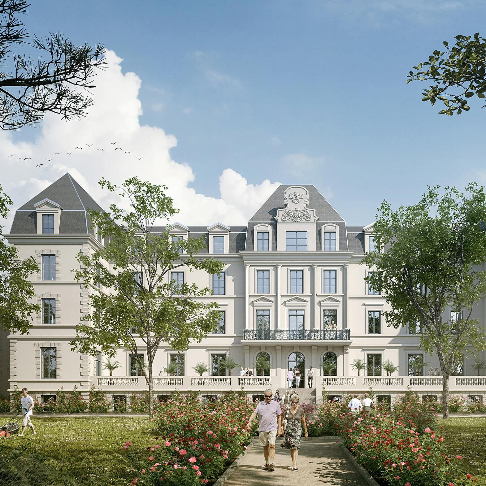 illuminens | perspective architecture 3D | image architecture | archiviz | hotel france angleterre | salies | coste architectures