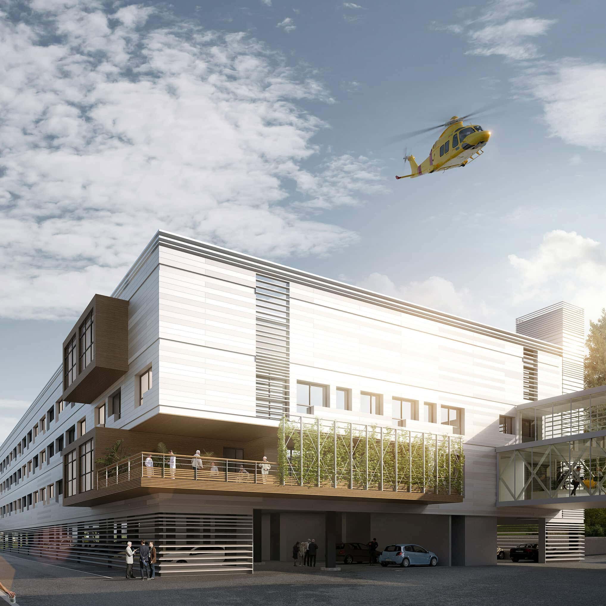 illuminens | perspective architecture 3D | image architecture | archiviz | hopital du leman | thonon-les-bains | atelier perez prado