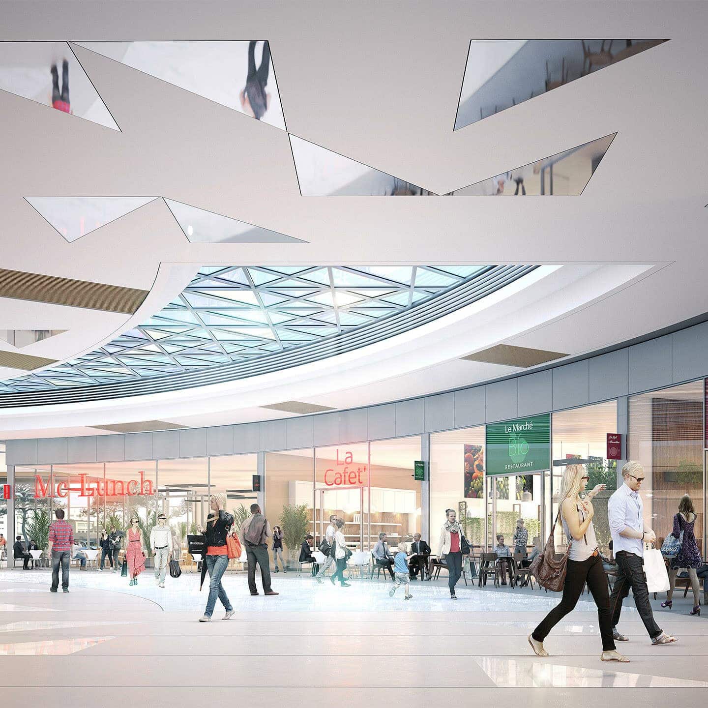 illuminens | perspective architecture 3D | image architecture | archiviz | centre commercial carrefour vitrolles | au4g