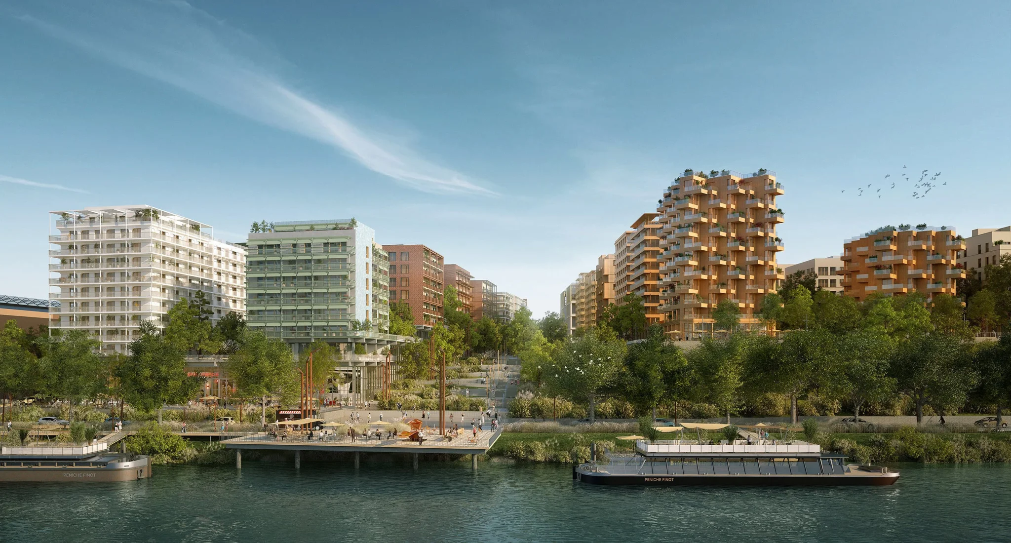 illuminens | perspective architecture 3D | image architecture | archiviz | paris 20024 - village des athletes | solideo