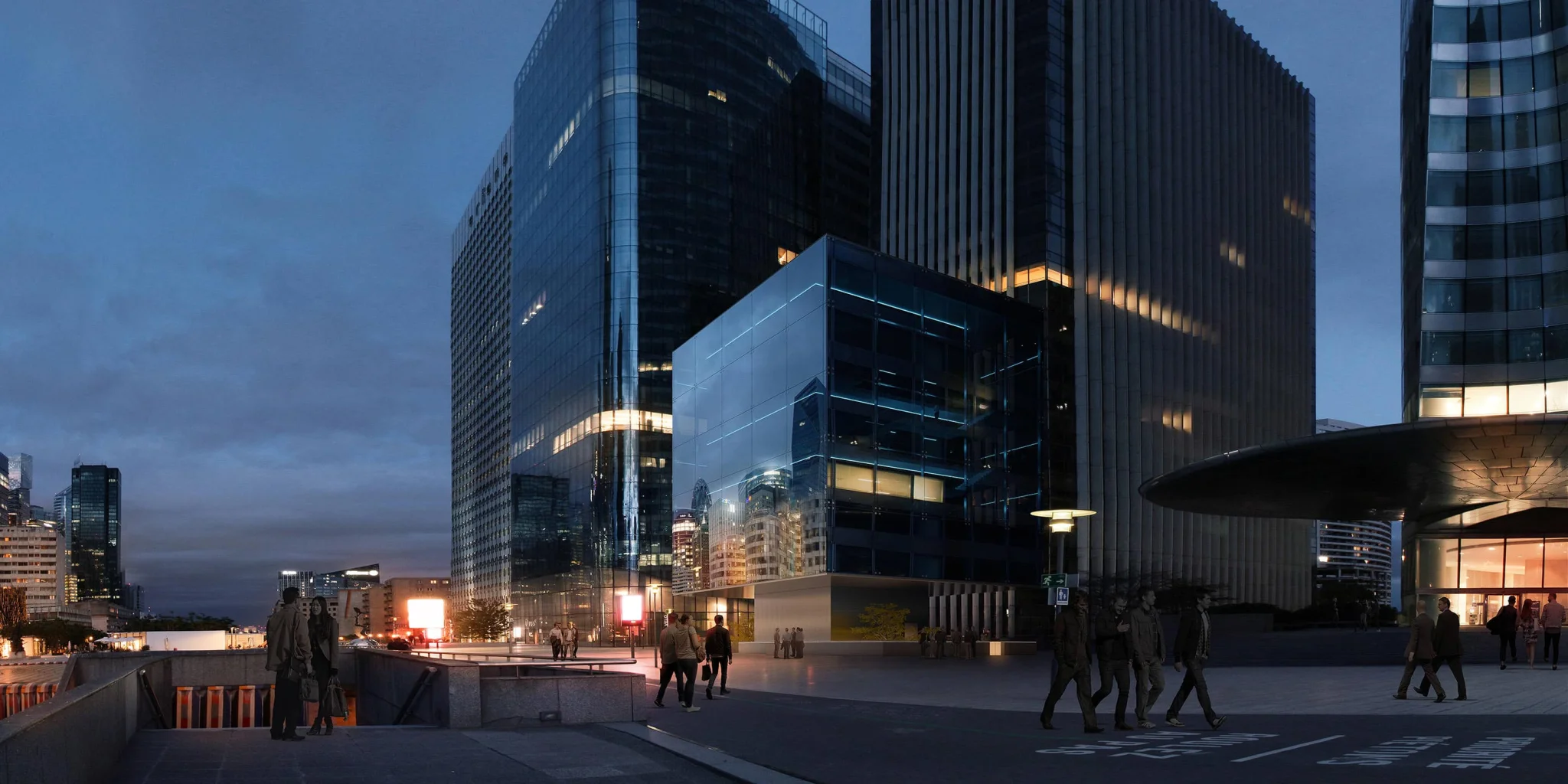 illuminens | perspective architecture 3D | image architecture | archiviz | projet halo | paris - la defense | if architectes